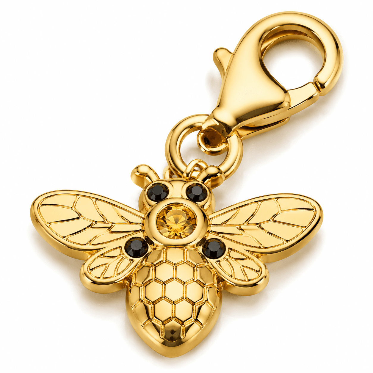 HexaBee Luxe Charm — Nid d'abeille champagne 316L 3