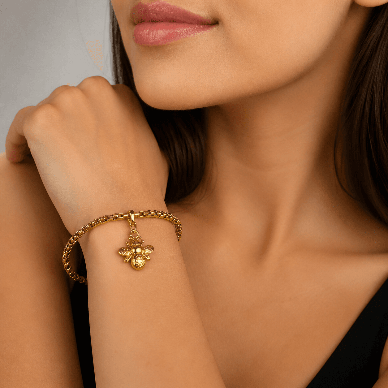 Golden Hive Whisper Bee 316L Stainless Steel Charm 5