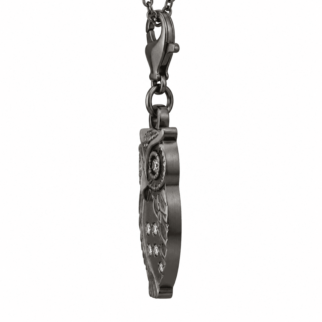 Midnight Feather Owl 316L Stainless Steel Charm 2