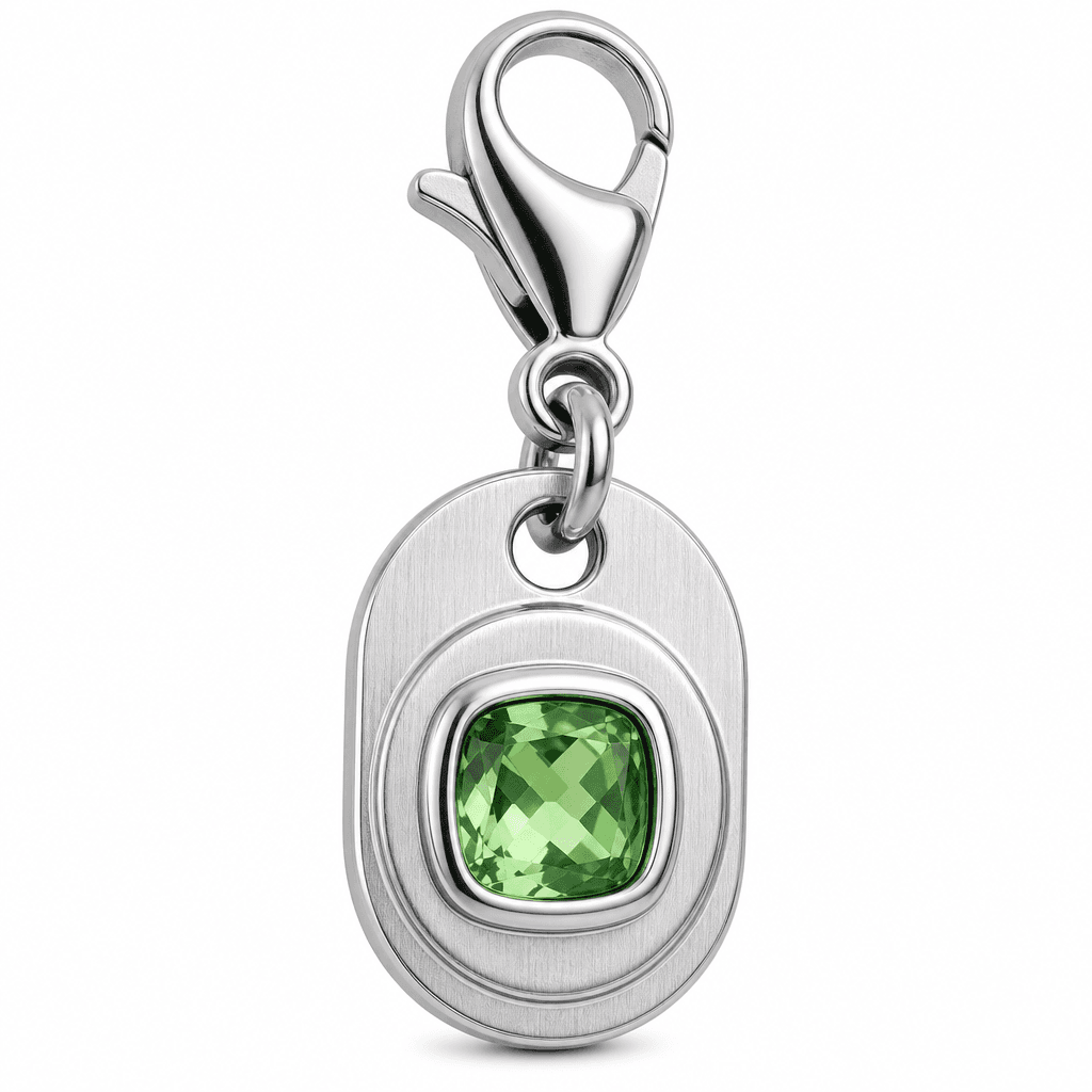 Moonlit Starburst Birthstone Dewdrop Charm (316L, Rose Gold) 3
