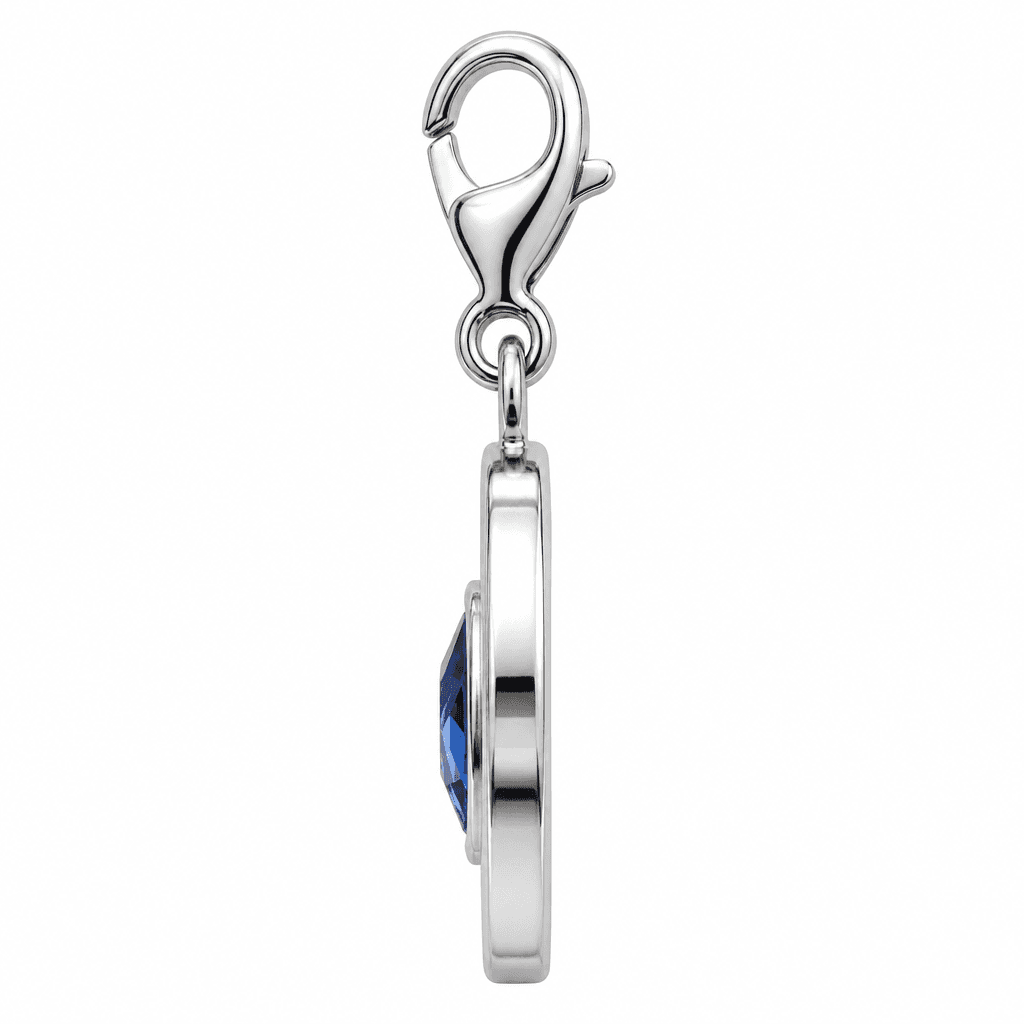 Orbit Aquamarine Planet 316L Birthstone Charm (10–16mm) 2