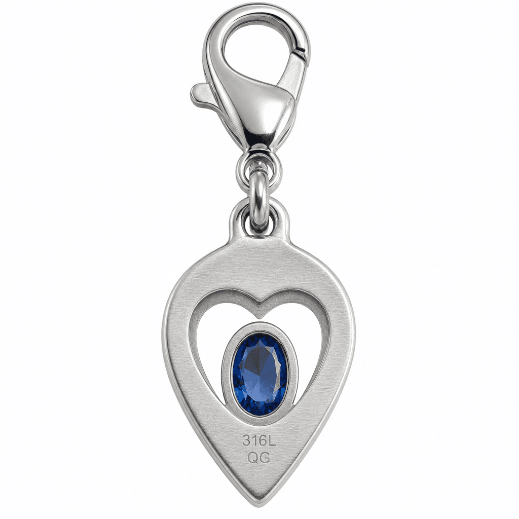Orbit Aquamarine Planet 316L Birthstone Charm (10–16mm) 4