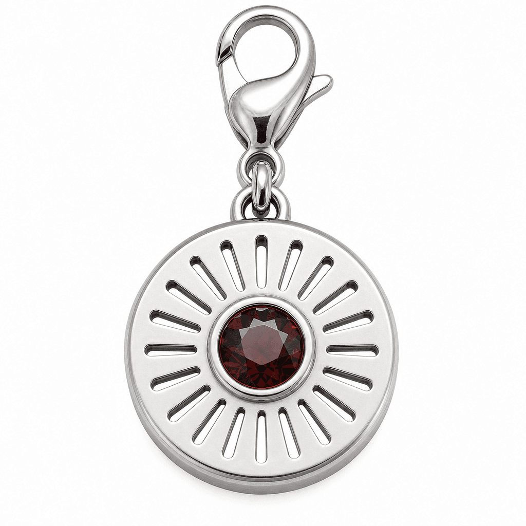 Garnet Hexalattice Charm 5