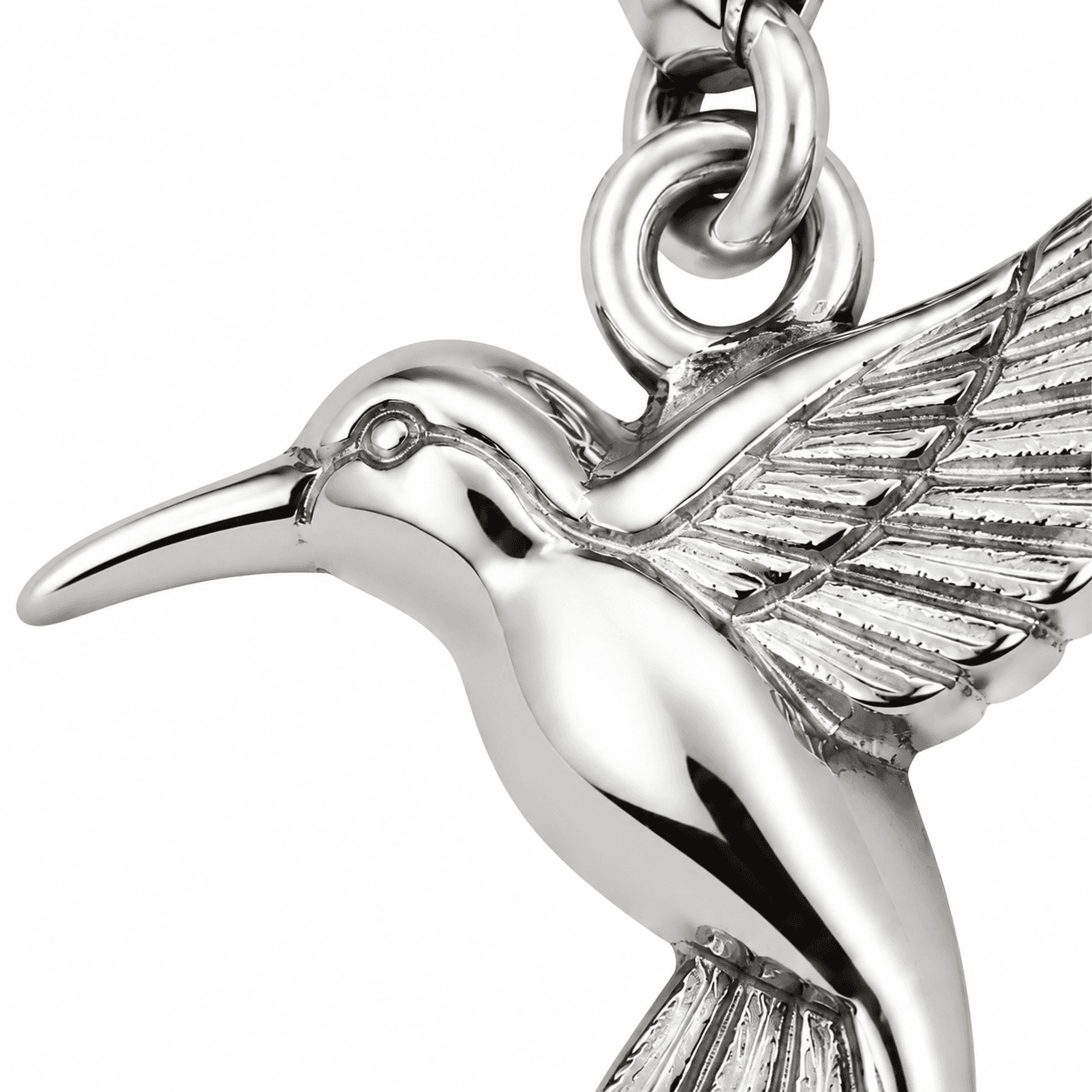 Hummingbird Mirage Bloom Charm - 316L الفولاذ المقاوم للصدأ 3
