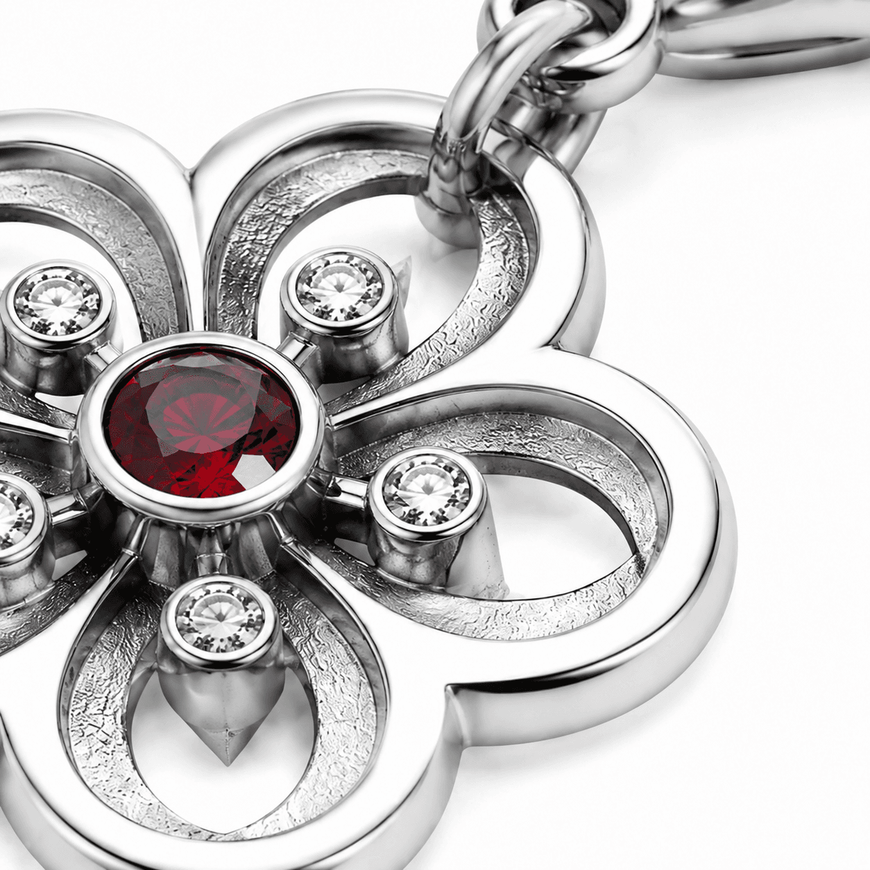 Crescent Rainbow Birthstone Charm 3