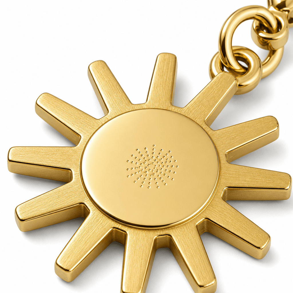 Solstice Ember Sun Charm - 316L Gold-Plated Charm 3