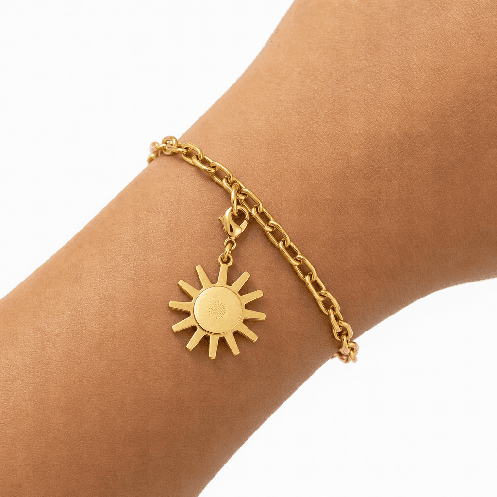 Solstice Ember Sun Charm - 316L Gold-Plated Charm 5