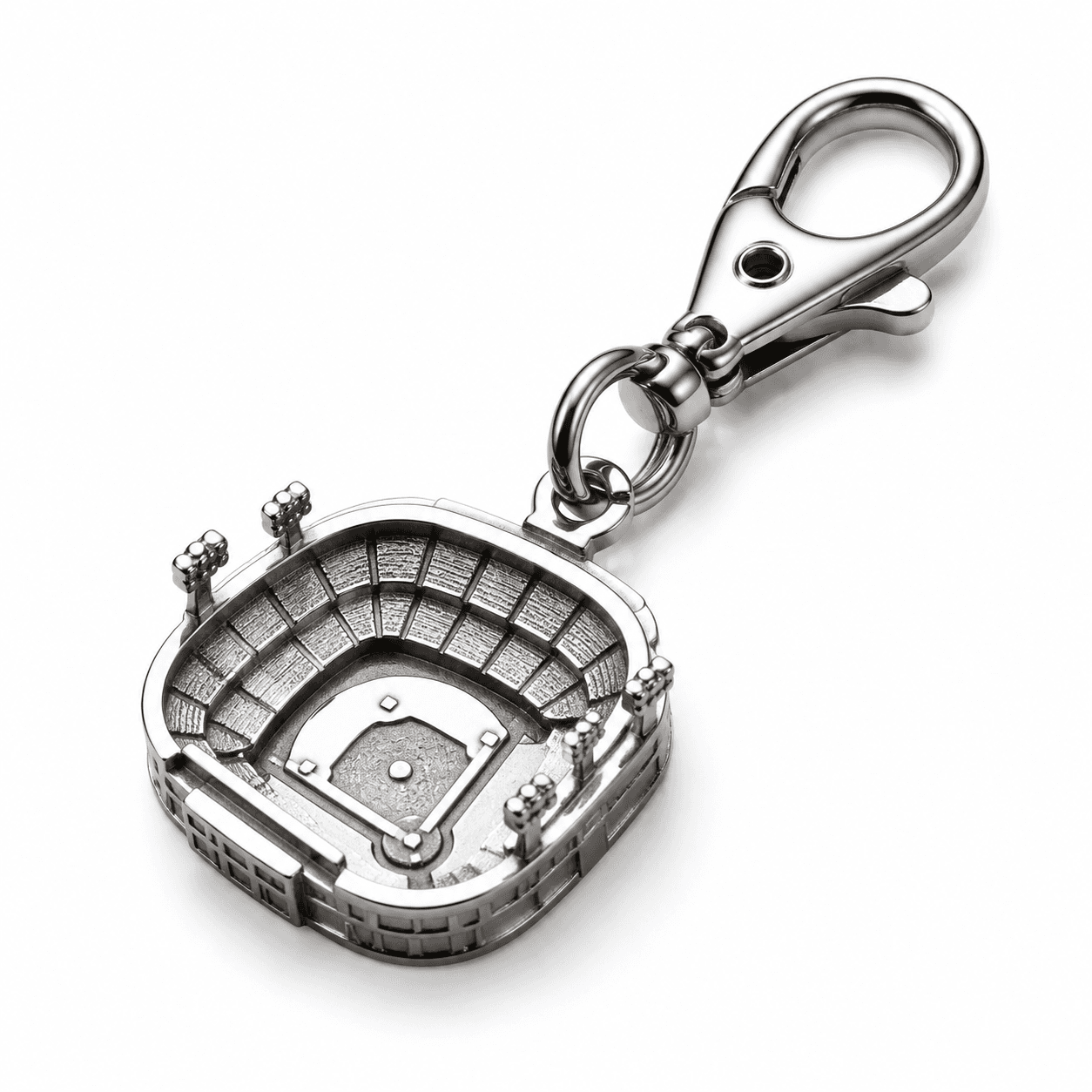 Stainless steel baseball stadium keychain charms: finishing steps - Blog Header Image