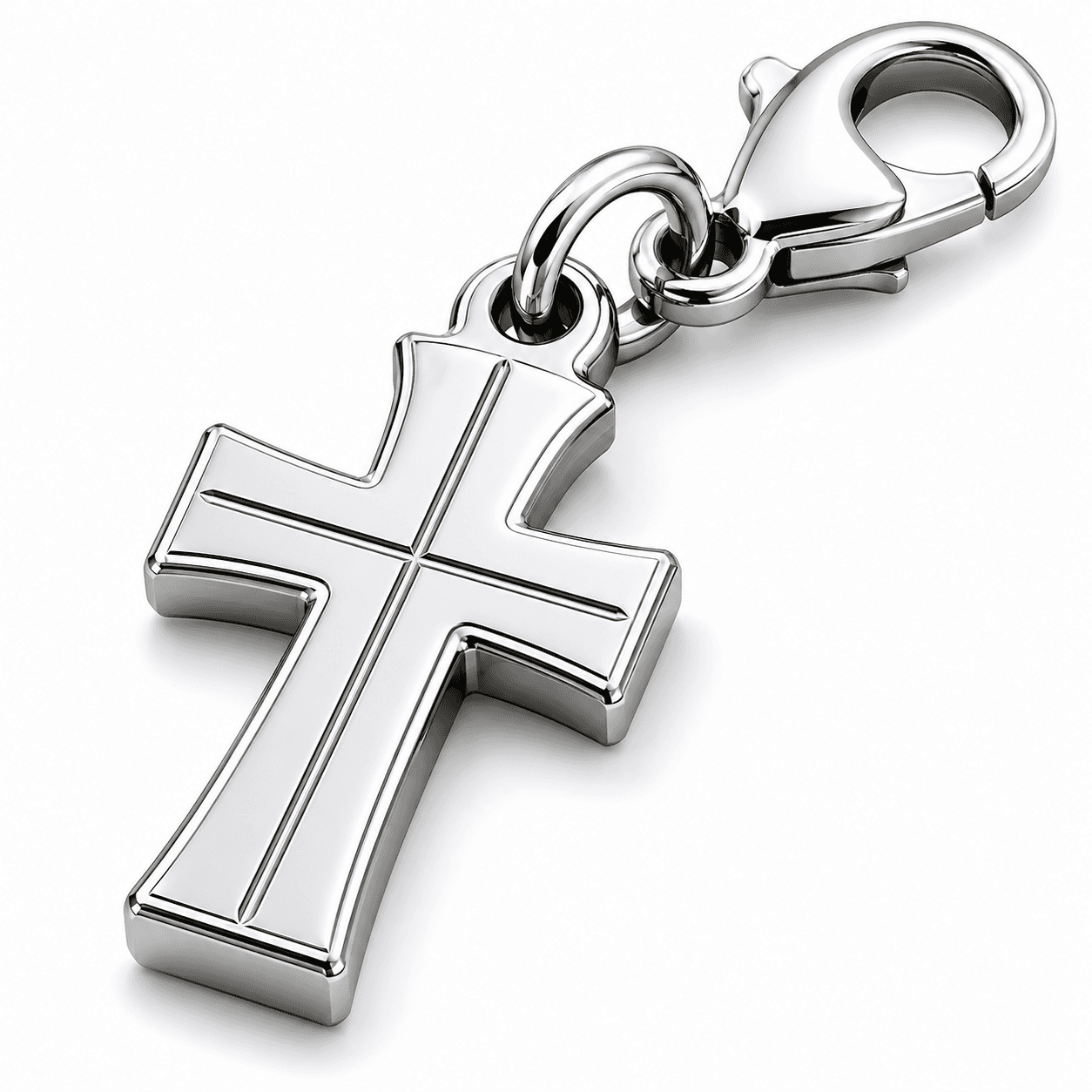 Atlas Openwork Cross Charm - 316L Stainless Steel 3