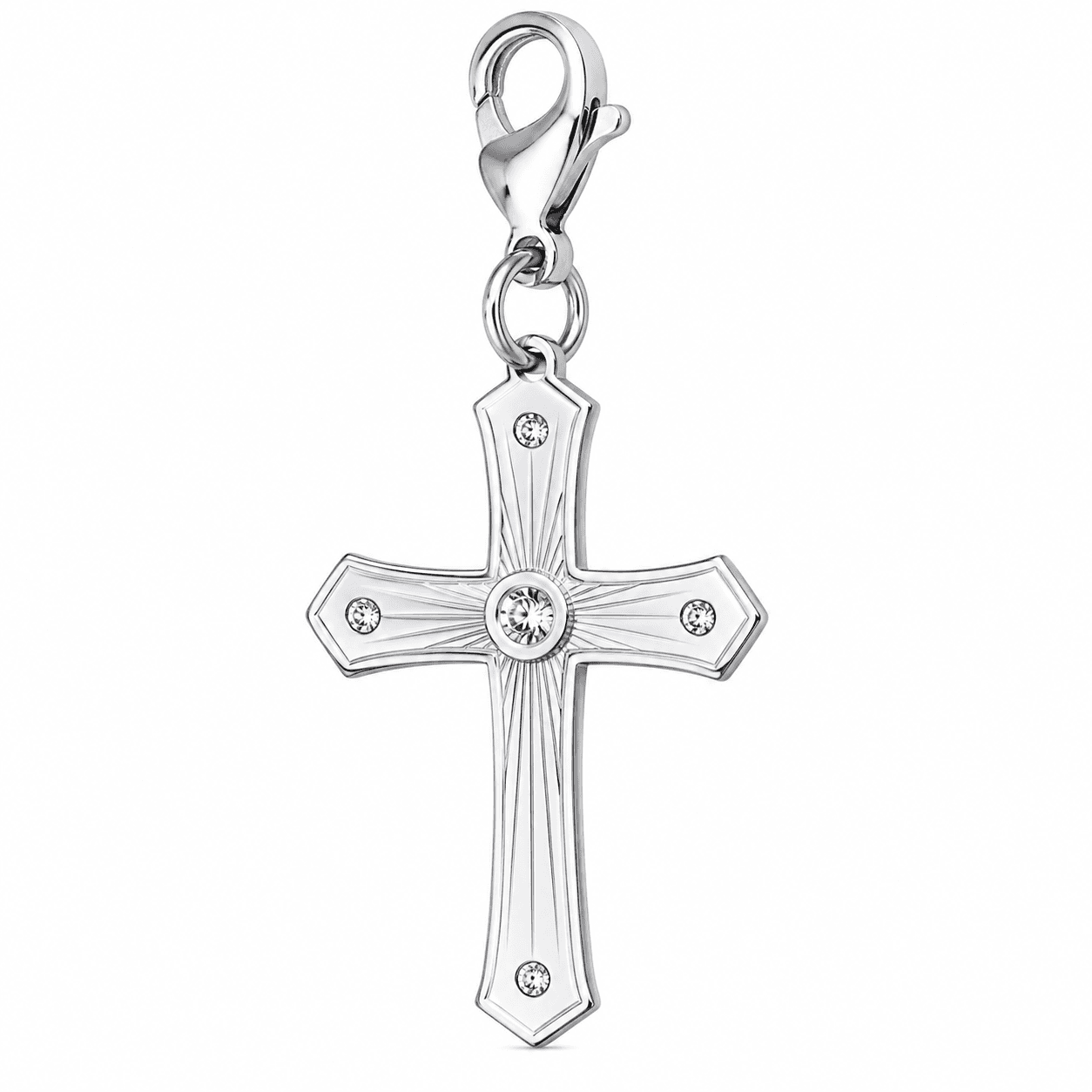 Charm a forma di scudo con croce runica nordica in acciaio inossidabile 4