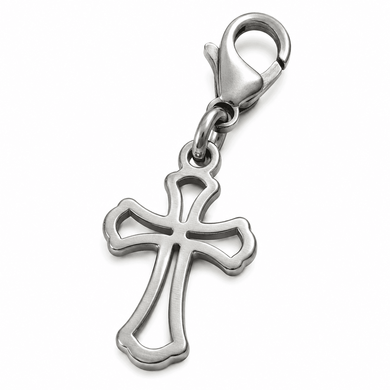 Dual-Tone Halo Cross Charm