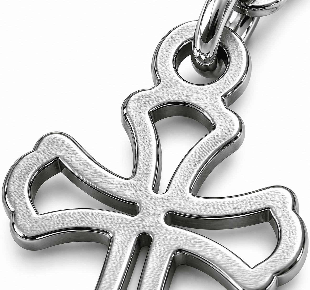 Dual-Tone Halo Cross Charm 3