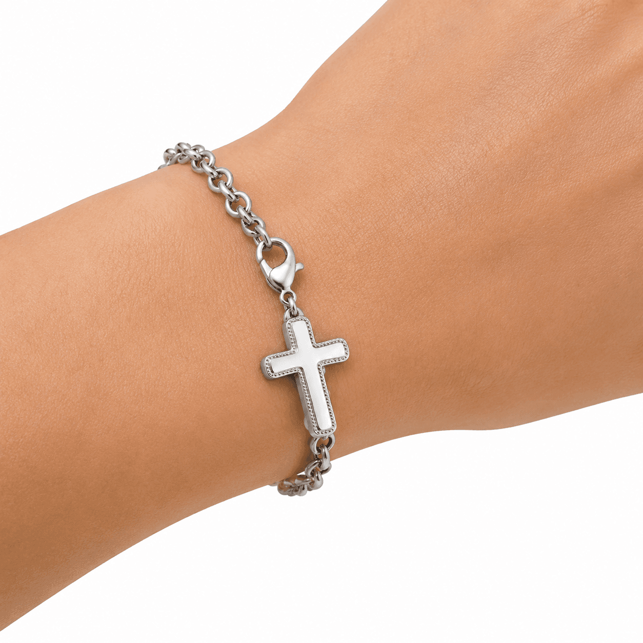 Noir Lattice Cross Charm 5