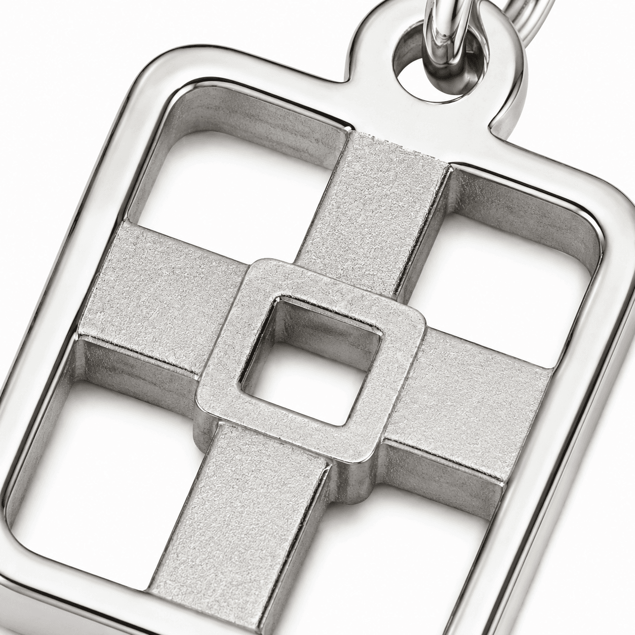 Crossform Void Charm - 316L Stainless Steel Cross with Two-Tone Plating 3