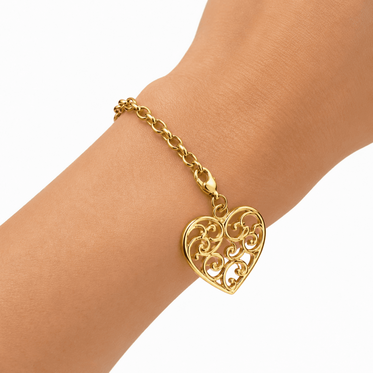 Golden Petal Bloom Charm - 316L Stainless Steel, 18K Gold Plated 5