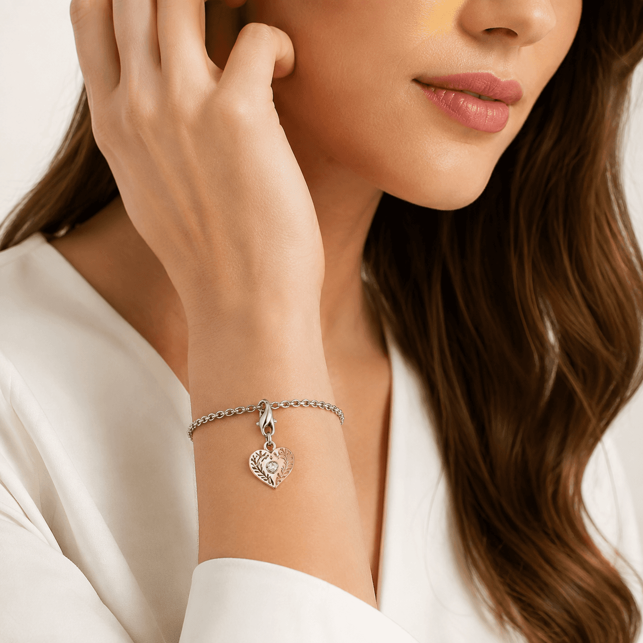 Eternal Knot Silver Heart 316L Stainless Steel Charm 5