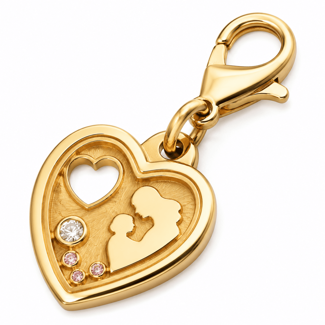Infinite Guardian Care 316L Stainless Steel Heart Charm 3