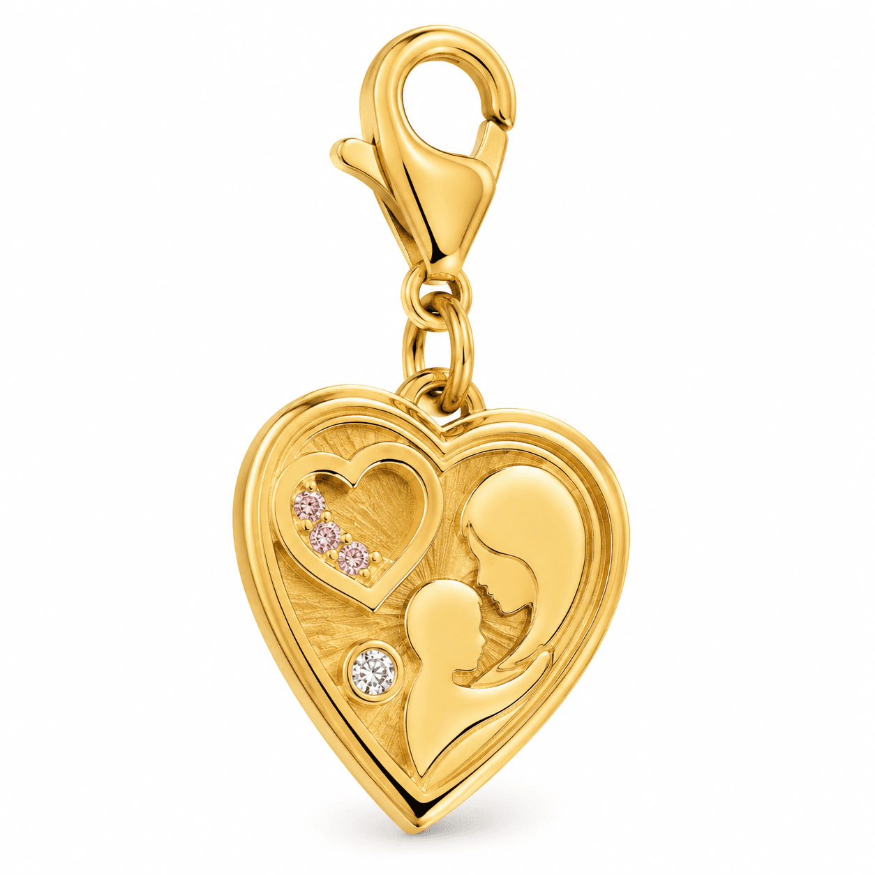 Infinite Guardian Care 316L Stainless Steel Heart Charm 4