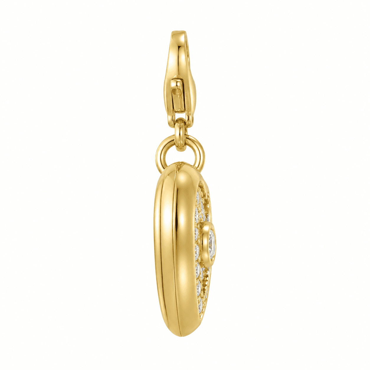 Opal Orbit Double Heart 316L Stainless Steel Charm 2