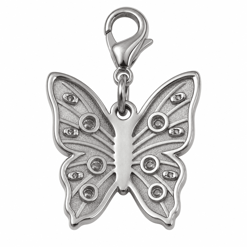 Aurora Wing Butterfly Charm 316L Stainless Steel AB Micro-Pavé 4