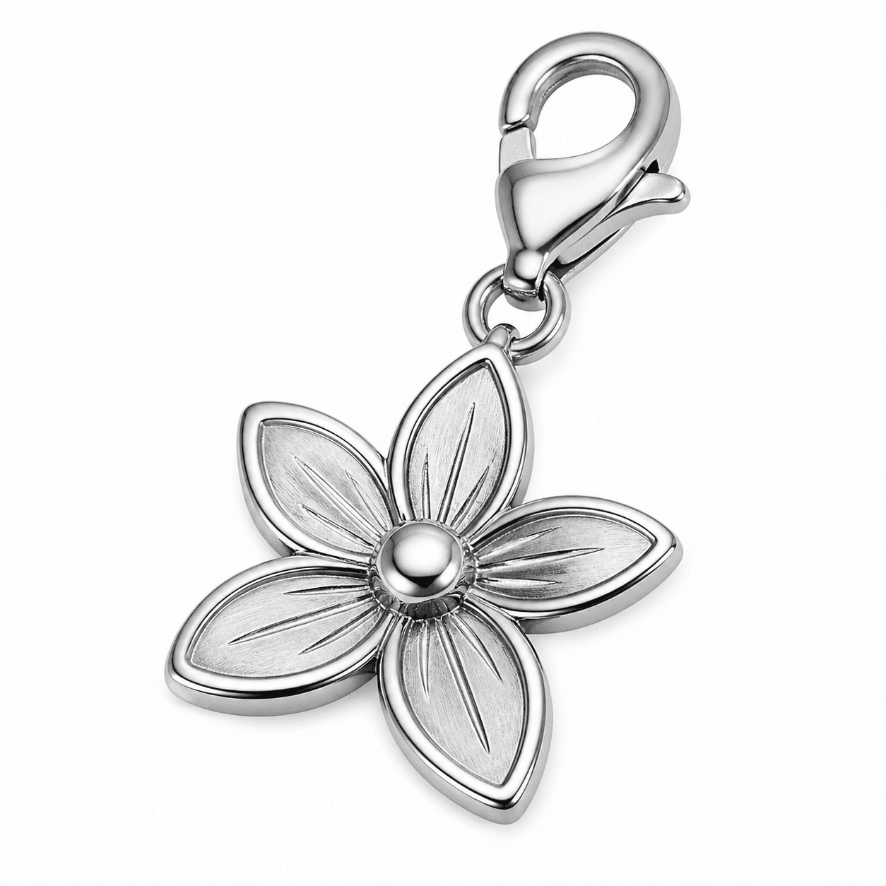 LotusLattice Charm - 316L Stainless Openwork Lotus