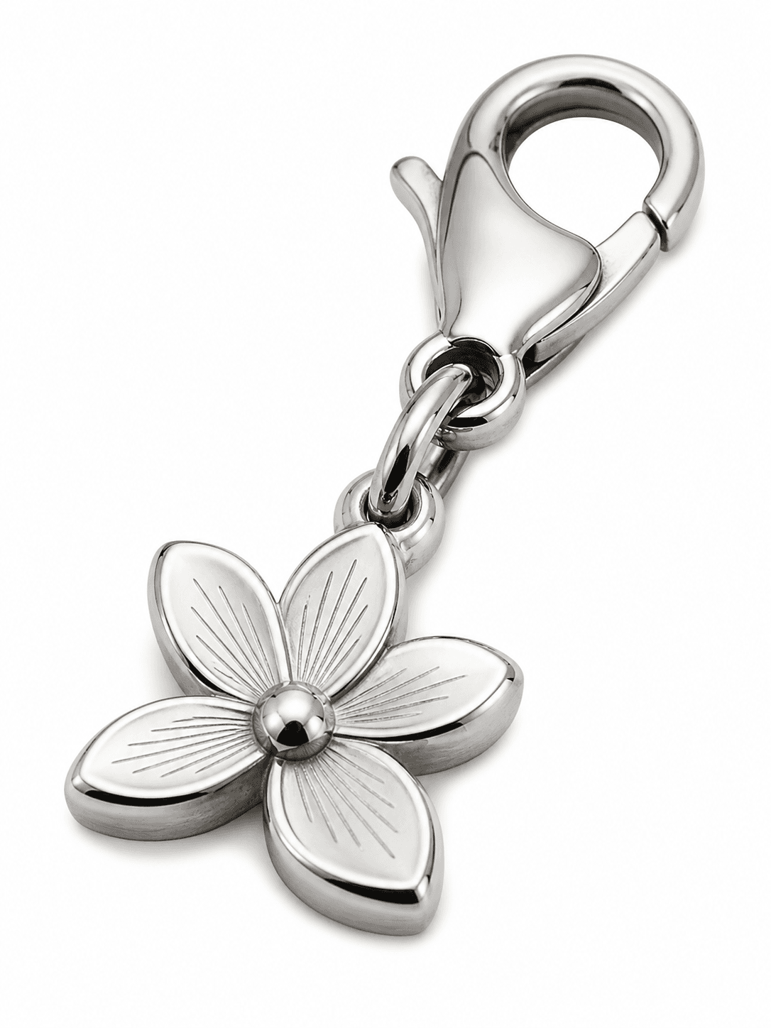 LotusLattice Charm - 316L Stainless Openwork Lotus 3