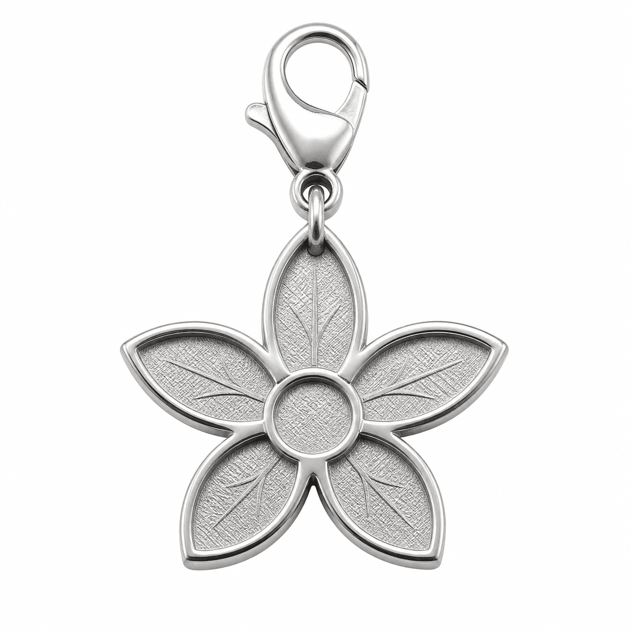LotusLattice Charm - 316L Stainless Openwork Lotus 4