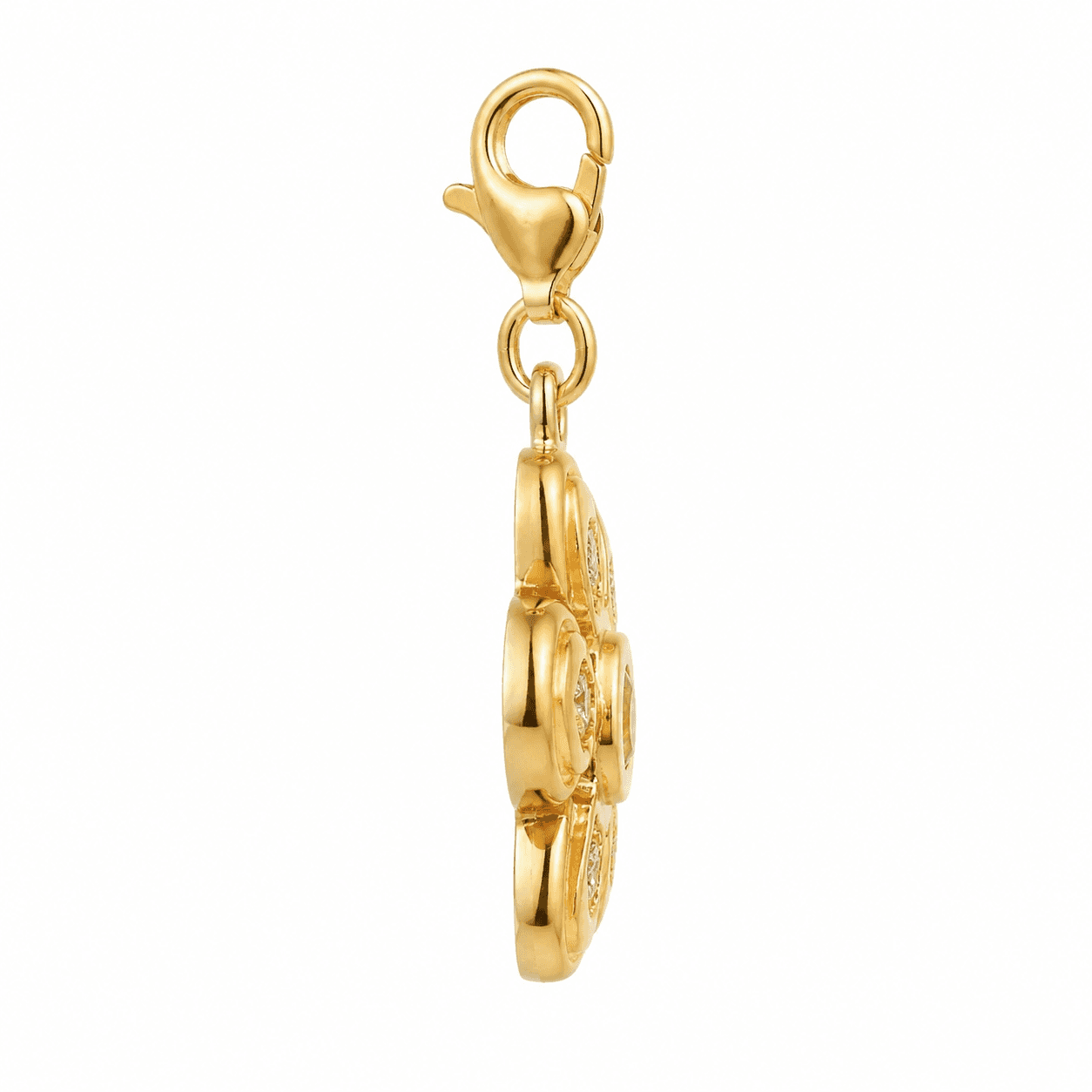 Golden Spiral Sunflower Bloom Charm 2