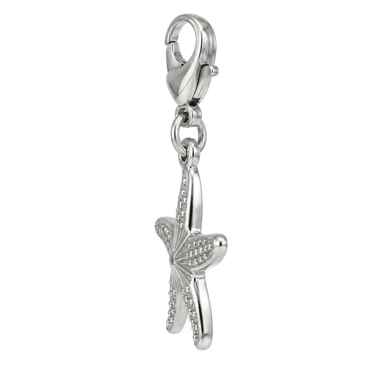 TideBloom Starfish Charm — 316L Two-Tone Aquamarine Pavé 2