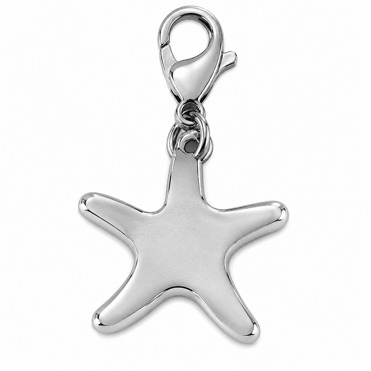 TideBloom Starfish Charm — 316L Two-Tone Aquamarine Pavé 4