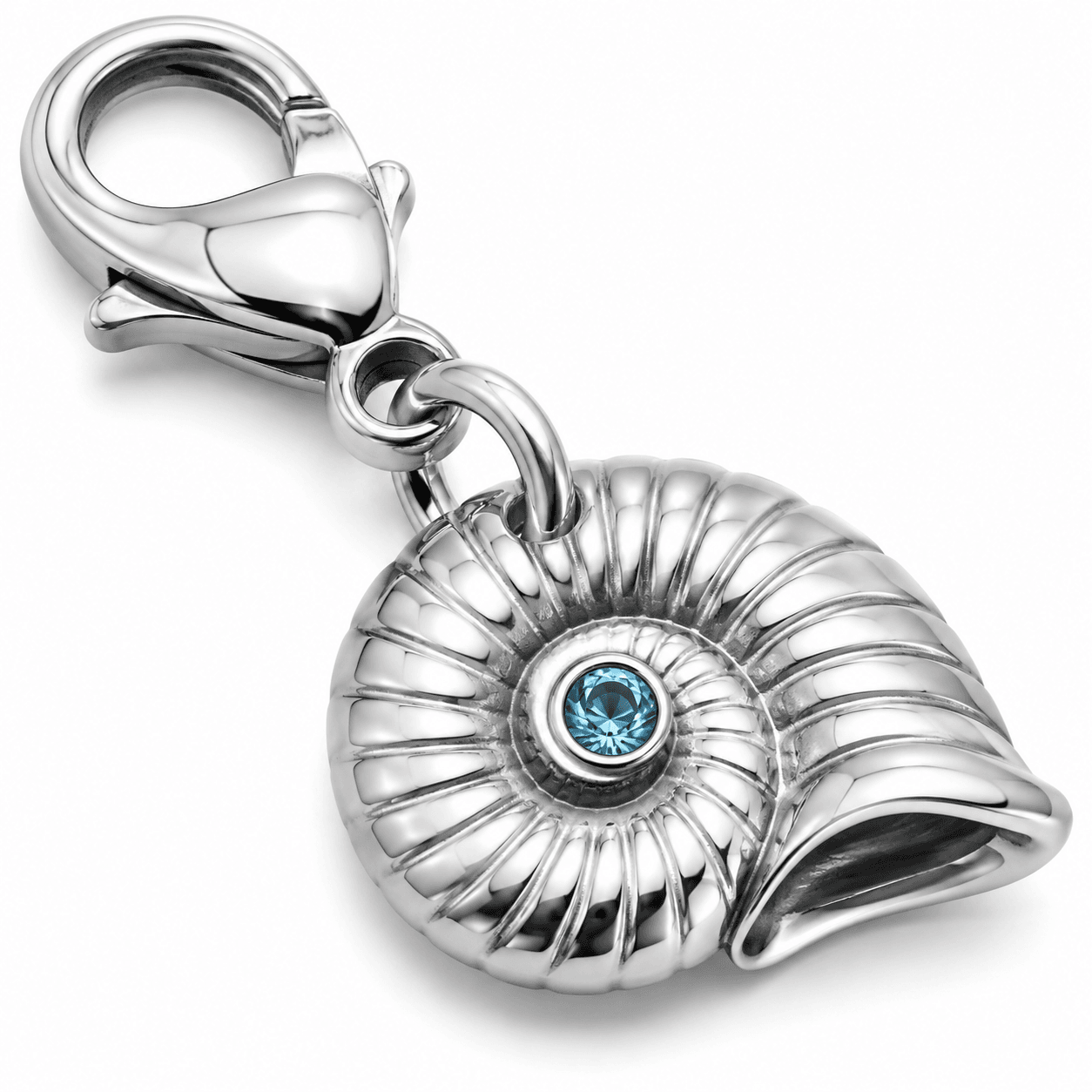 Nautilus Spiral Tide Charm - PVD Blu 316L 3