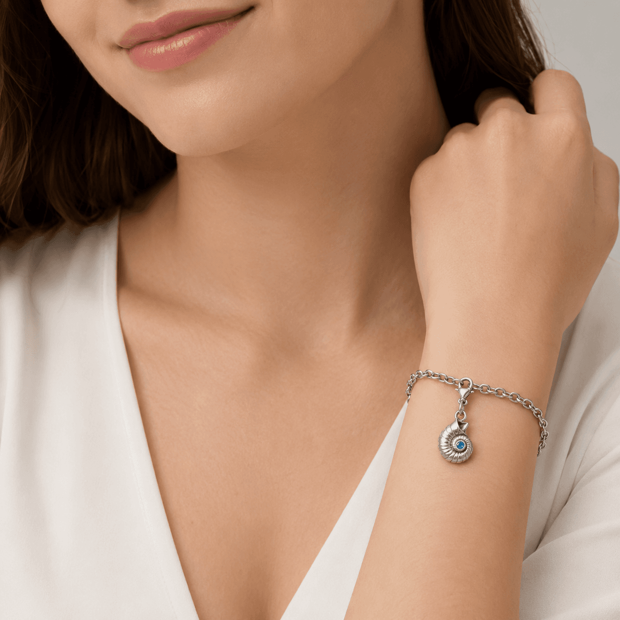 Nautilus Spiral Tide Charm - PVD Blu 316L 5