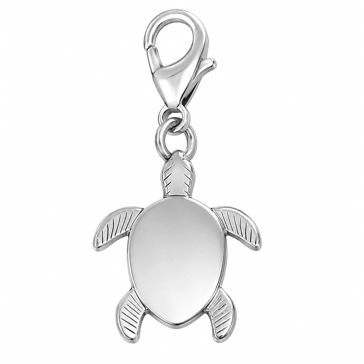 Tide Mosaic Turtle Charm – Acciaio inossidabile 316L PVD Blu con CZ Seafoam 4