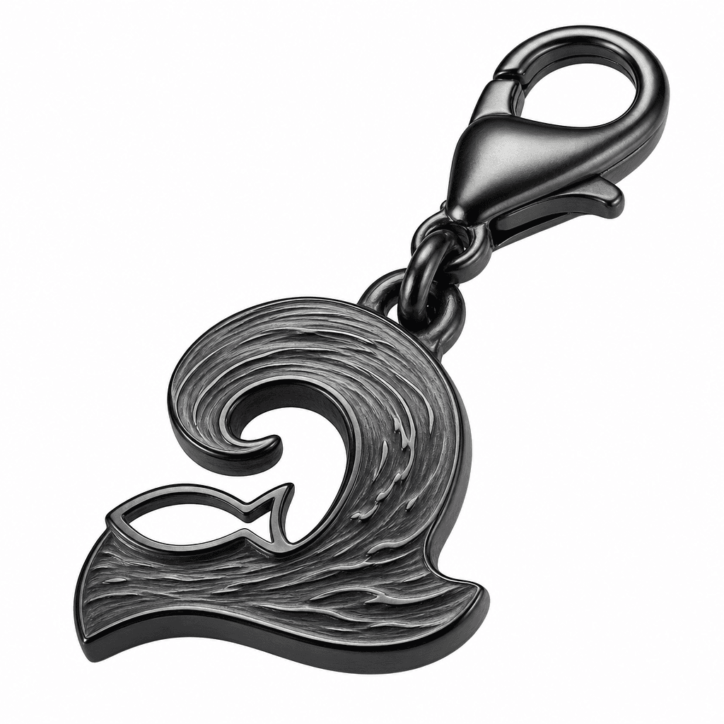 AquaWhorl Wave Charm - 316L Stainless Steel 3