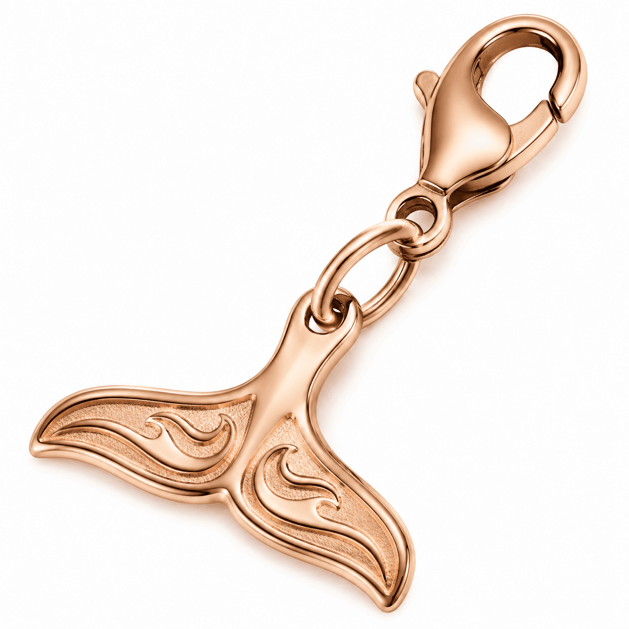 Azure Tide Whale Tail 316L Stainless Steel Charm