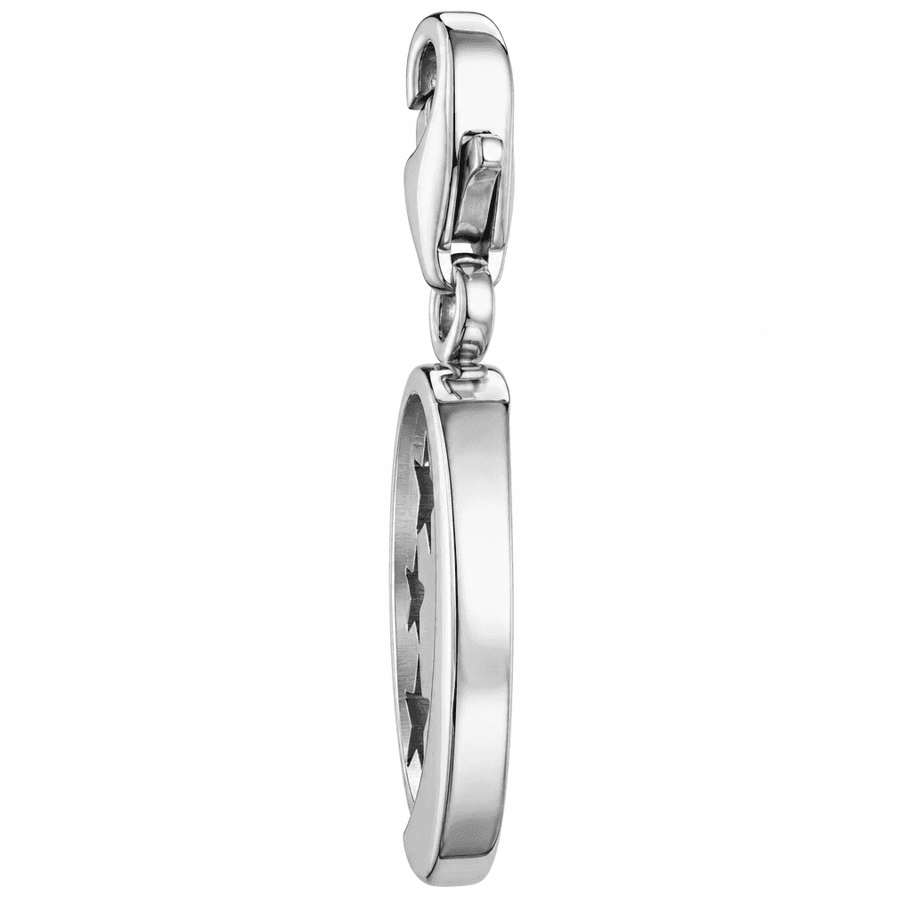 LunaLattice Crescent Charm - 316L Gunmetal Moon Charm 2