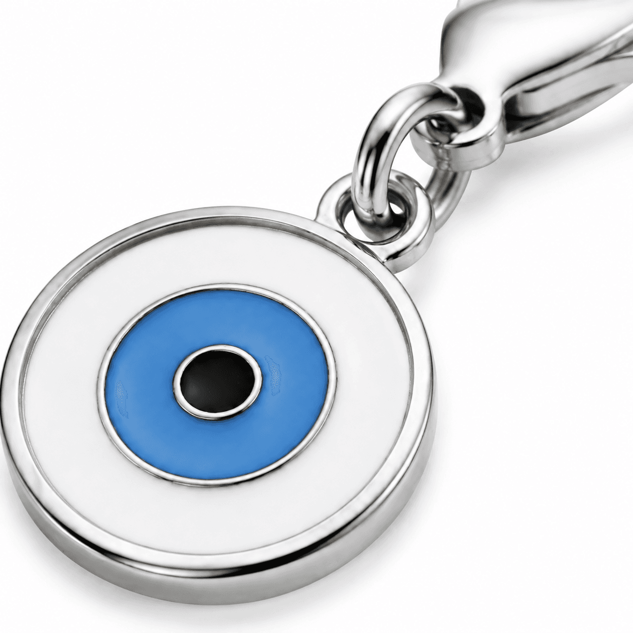Azure Eyeguard Charm - 316L Stainless Steel with Sapphire Bezel 3