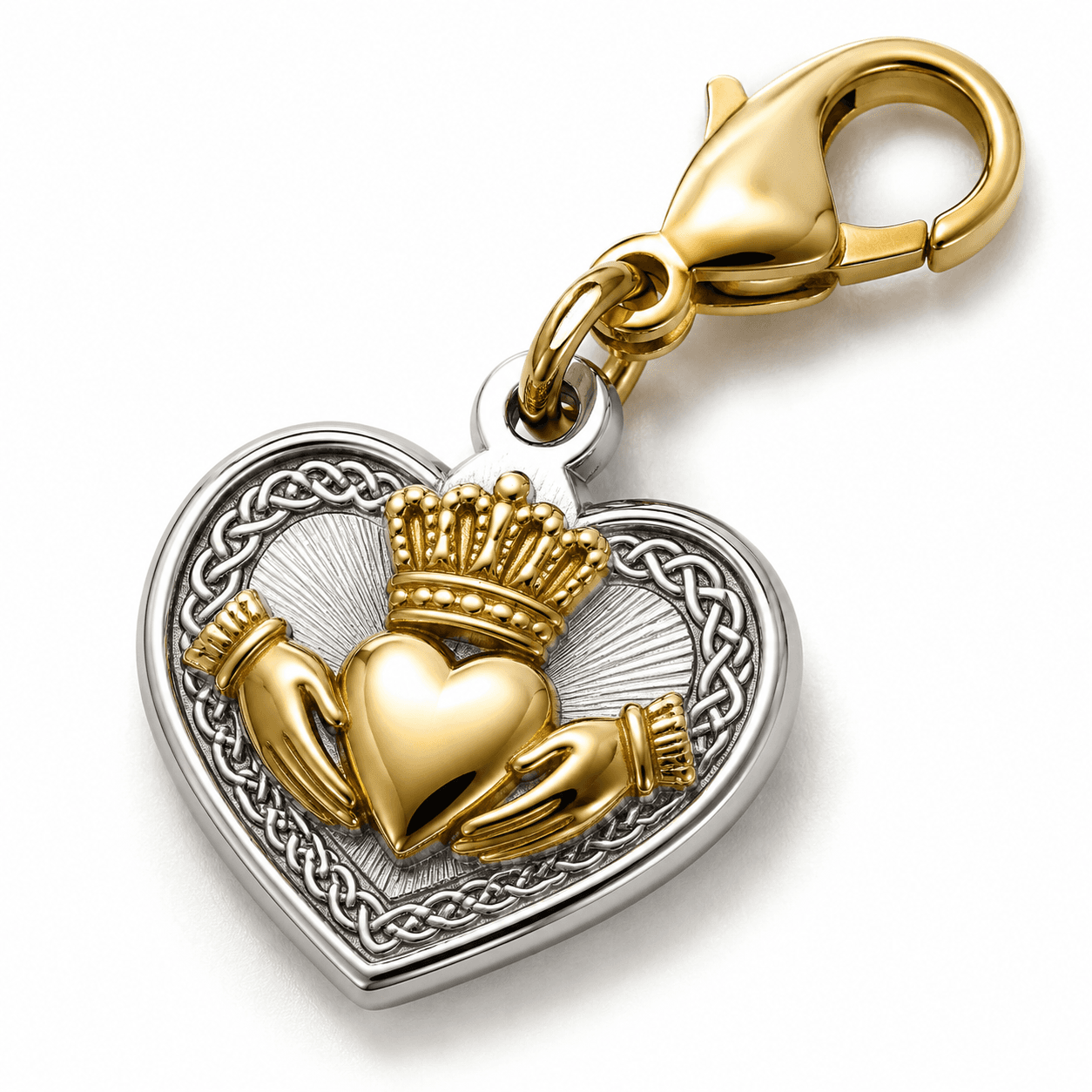 Royal Knot Claddagh Heritage 316L Stainless Steel Charm 3