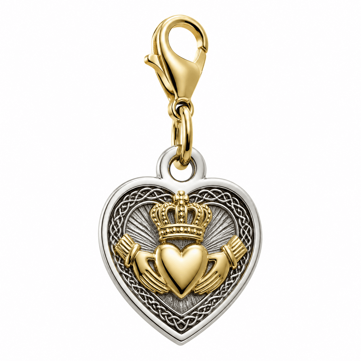 Royal Knot Claddagh Heritage 316L Stainless Steel Charm 4