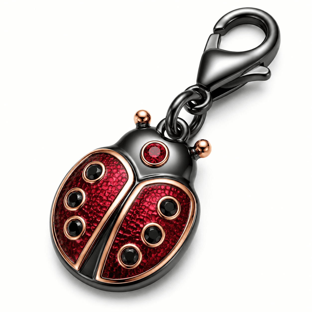 Miracle Wave Ladybug Guardian 316L Stainless Steel Charm