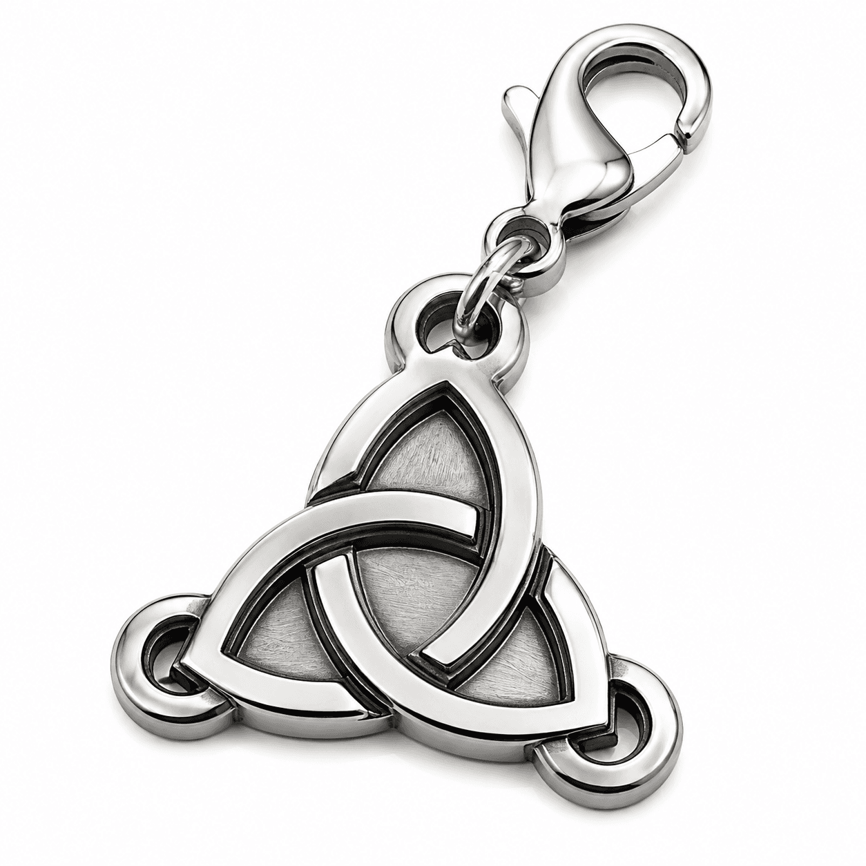 Eternal Trinity Knotwork 316L Stainless Steel Charm