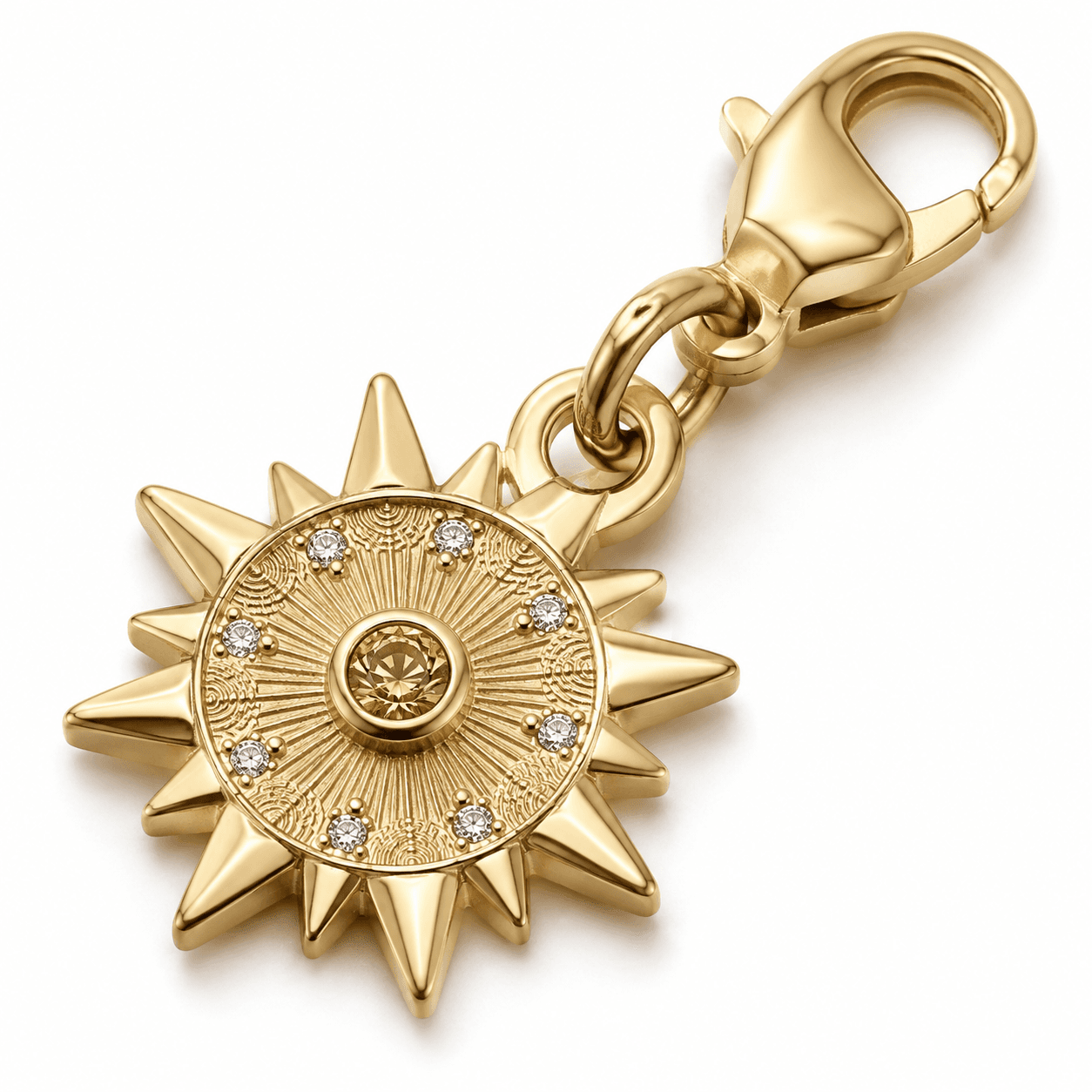 Solar Halo Ray 316L Stainless Steel Sun Charm 3