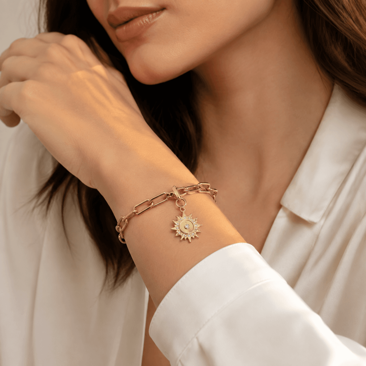 Solar Halo Ray 316L Stainless Steel Sun Charm 5
