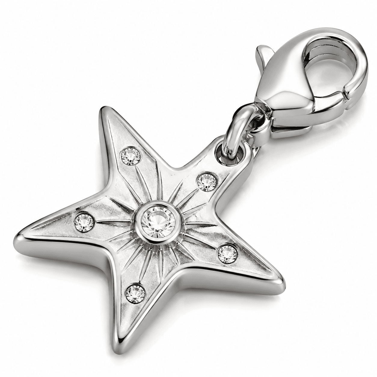 Charm en acier inoxydable 316L étoile spirale charmée Nebula 3