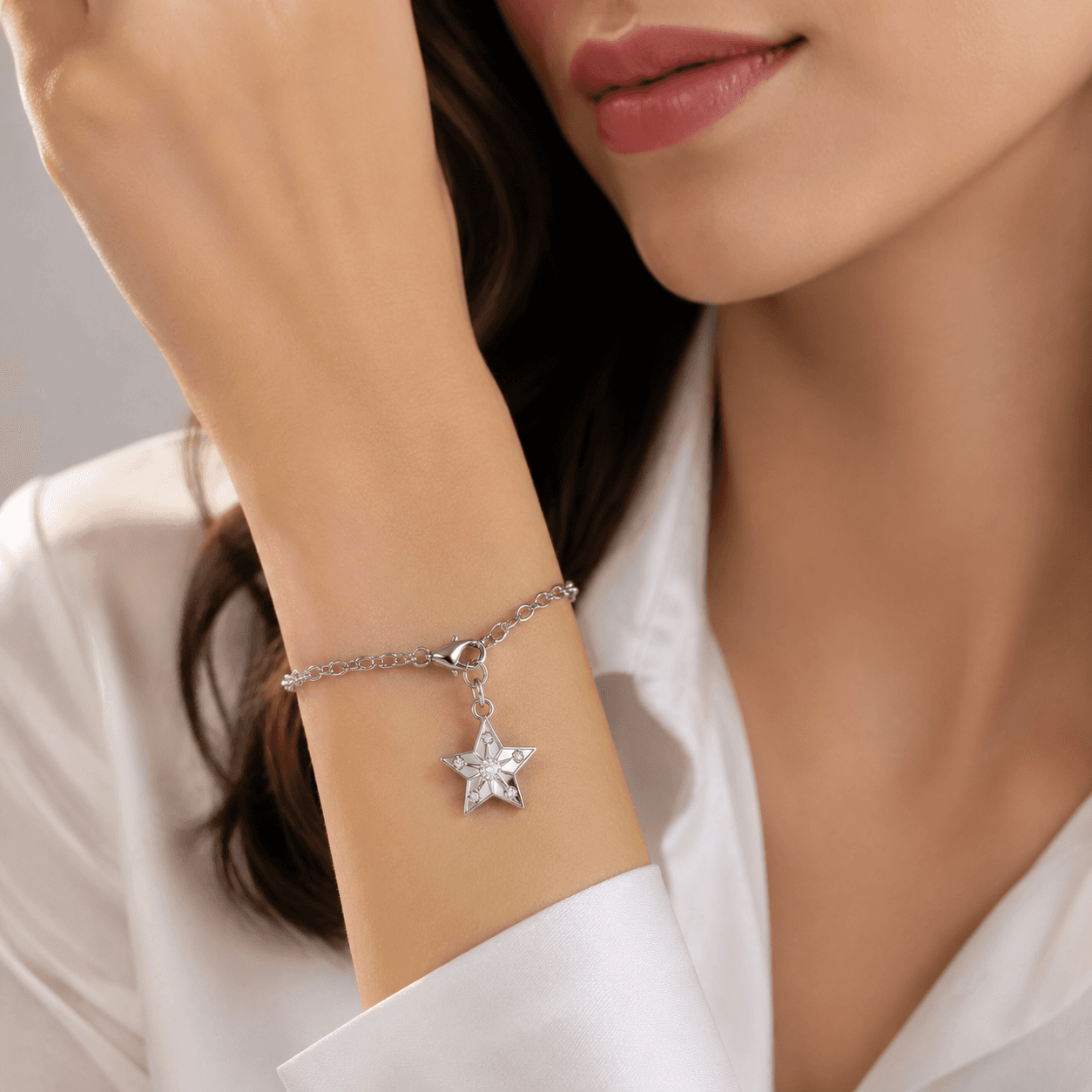 Charm en acier inoxydable 316L étoile spirale charmée Nebula 5