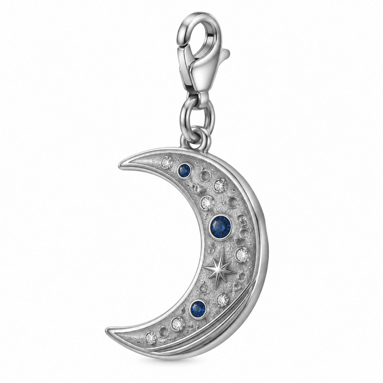 Lunar Galaxy Spiral Orbit 316L Stainless Steel Charm