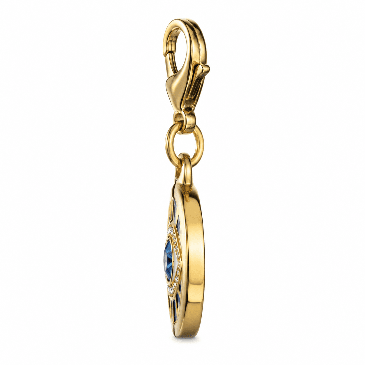 Azzurro Hamsa Evil Eye Talisman 316L Stainless Steel Charm 2