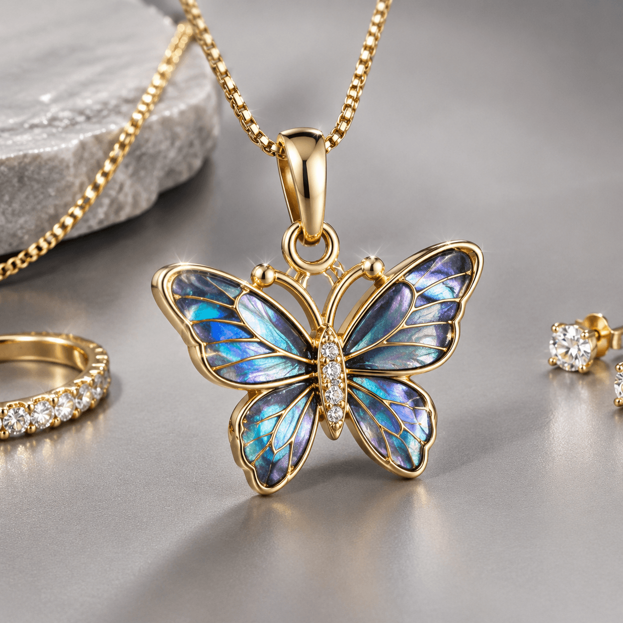Material Science of butterfly charm for necklace