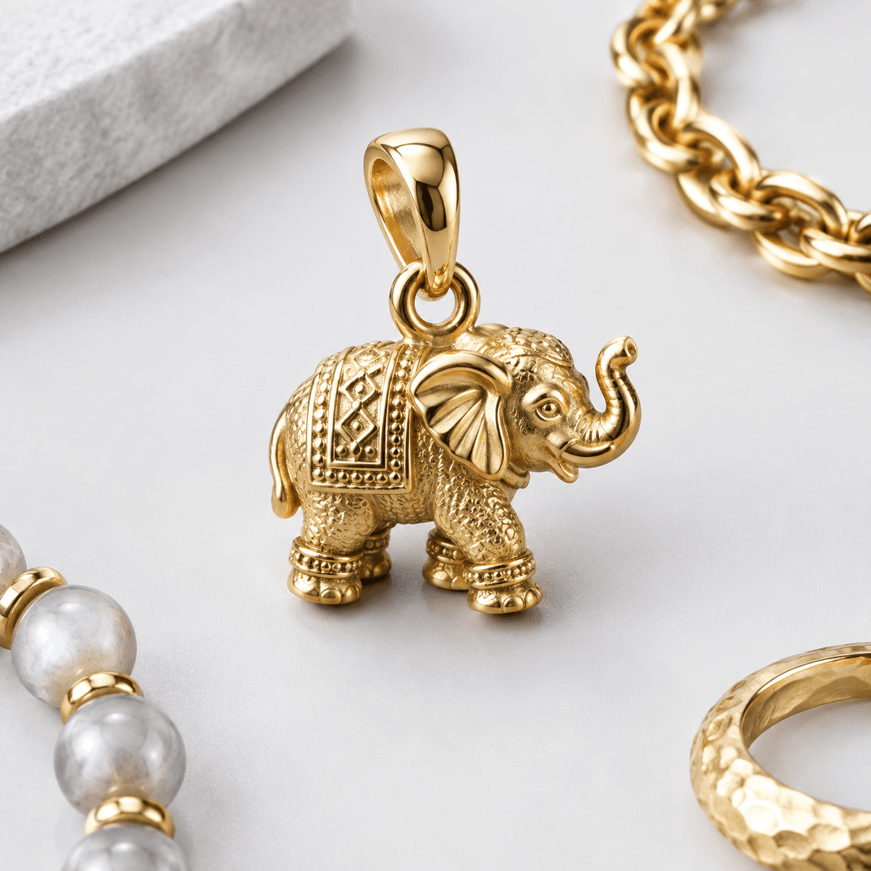 Matériaux et qualité de fabrication du charm éléphant indien