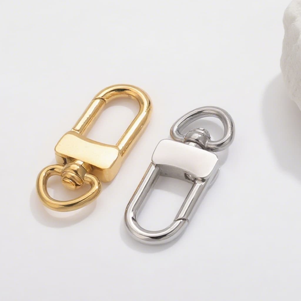Stainless Steel Keychain Clasp Connector – DIY Key Ring Hardware